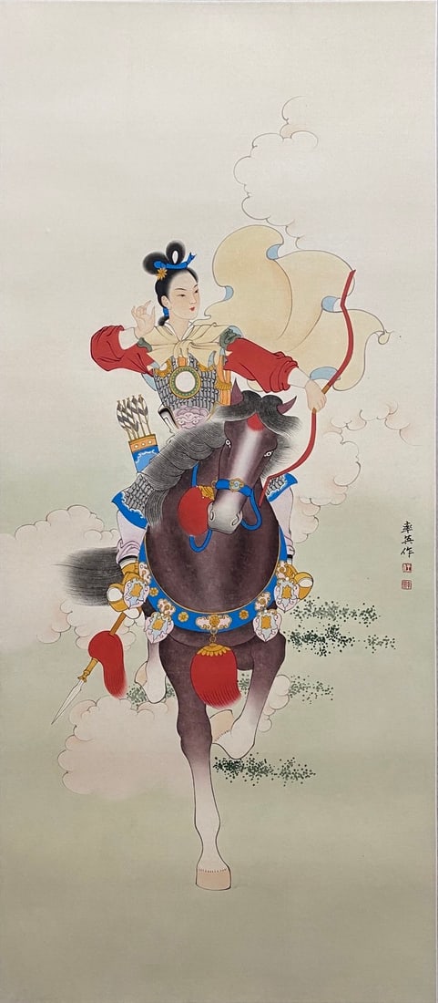 REN SHUAIYING (1911-1989), ATTRIBUTED TO, FIGURE (1 of 9)