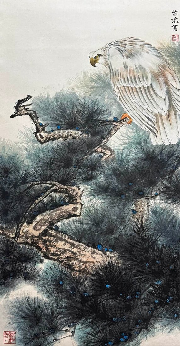 TIAN SHIGUANG (1916-1999), ATTRIBUTED TO, EAGLE: Dimensions: Width: 94 cm (37.01 in.) x Height: 49 cm (19.29 in.). All measurements are approximate.