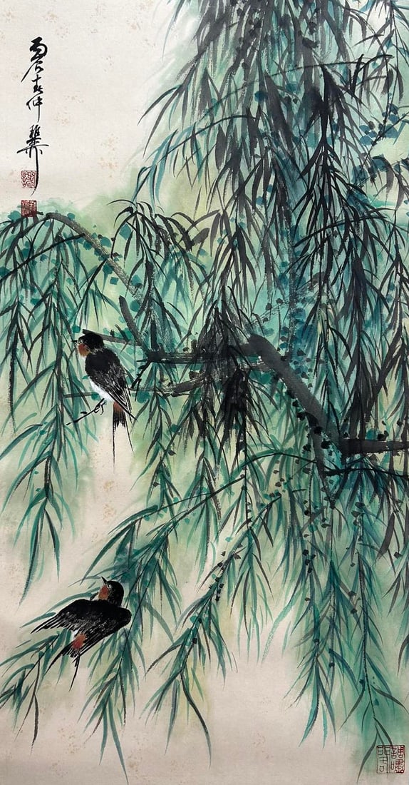 XIE ZHILIU (1910-1997), ATTRIBUTED TO, FLOWER AND BIRD (1 of 7)