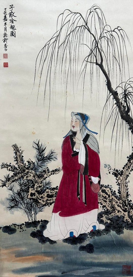 XIE ZHILIU (1910-1997), ATTRIBUTED TO, FIGURE: Dimensions: Width: 83 cm (32.68 in.) x Height: 49 cm (19.29 in.). All measurements are approximate.