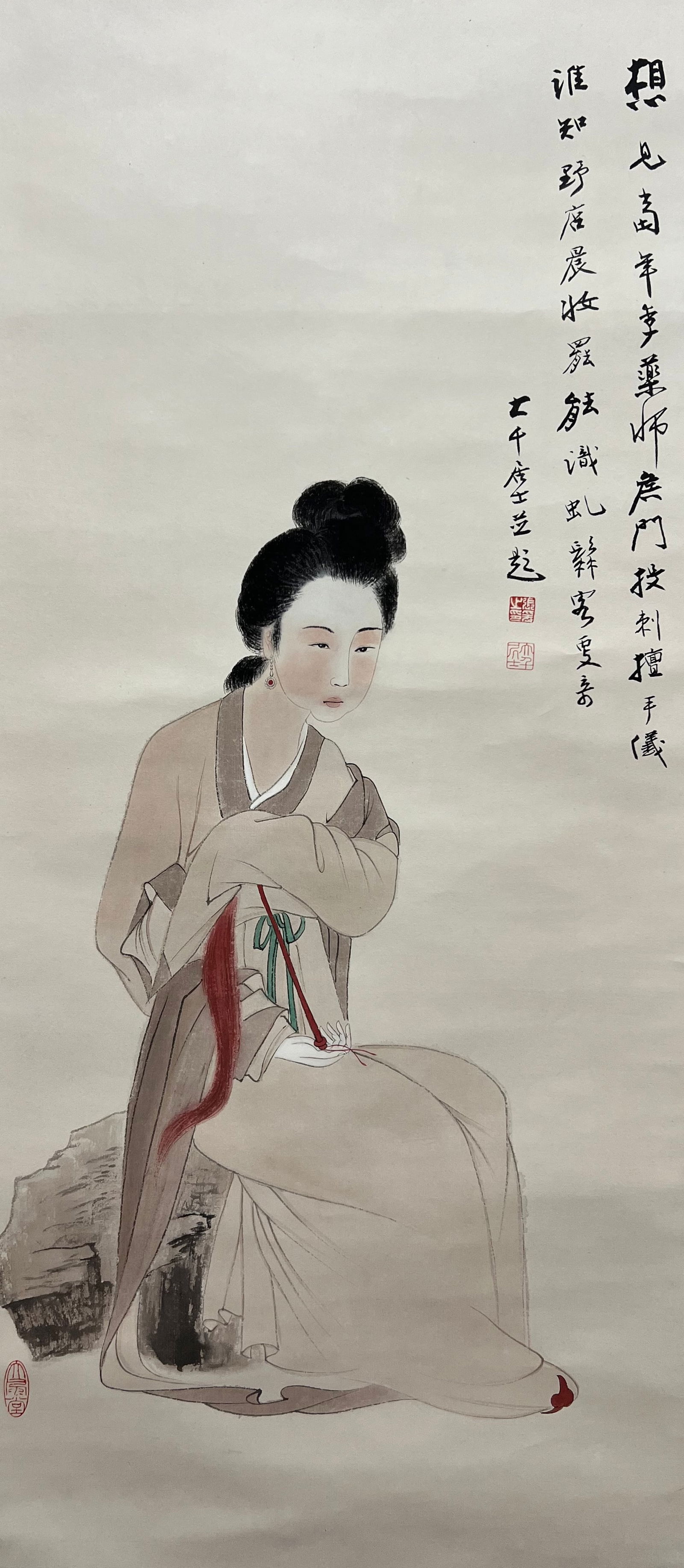 ZHANG DAQIAN (1899-1983), ATTRIBUTED TO, FIGURE (1 of 8)
