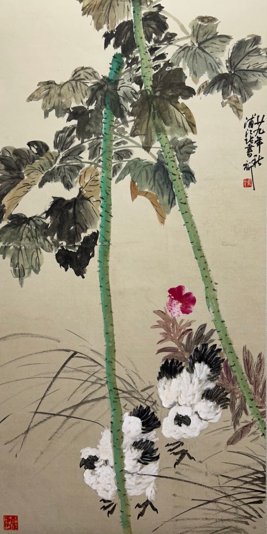 ZHANG SHUQI (1900-1957), ATTRIBUTED TO, CHICKEN (1 of 9)