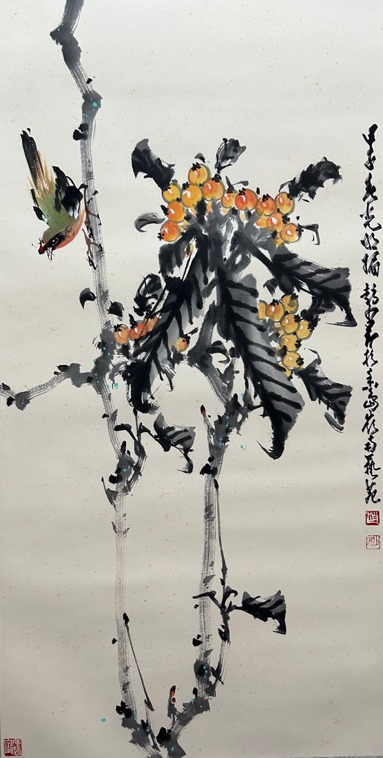 ZHAO SHAO'ANG (1905-1998), ATTRIBUTED TO, FLOWER AND BIRD (1 of 9)