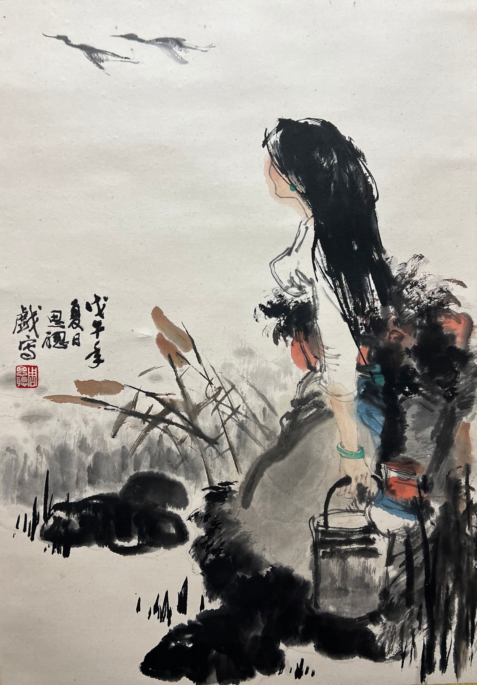 ZHOU SICONG (1939-1996), ATTRIBUTED TO, FIGURE (1 of 8)