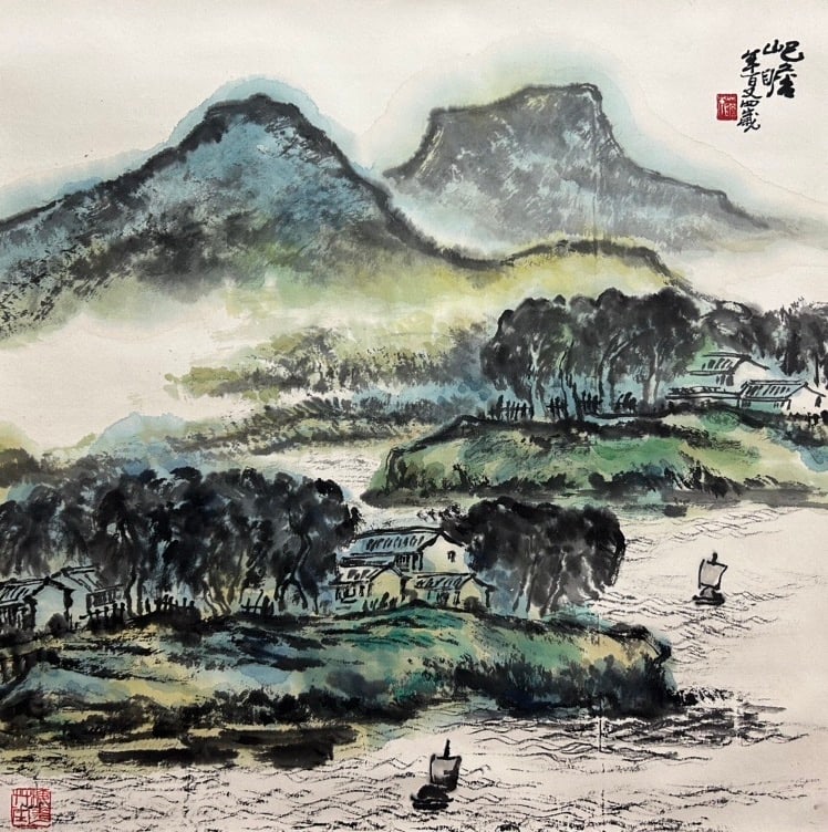 ZHU QIZHAN (1892-1996), ATTRIBUTED TO, LANDSCAPE (1 of 7)