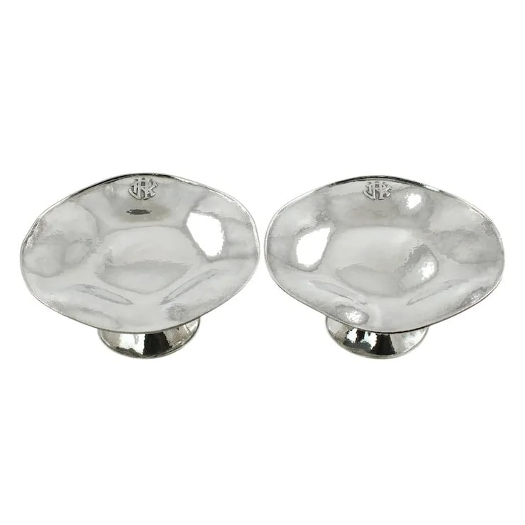 ANTIQUE ARTS AND CRAFTS ROBERT STURM HAND WROUGHT HAND-HAMMERED STERLING SILVER TAZZAS (1 of 5)