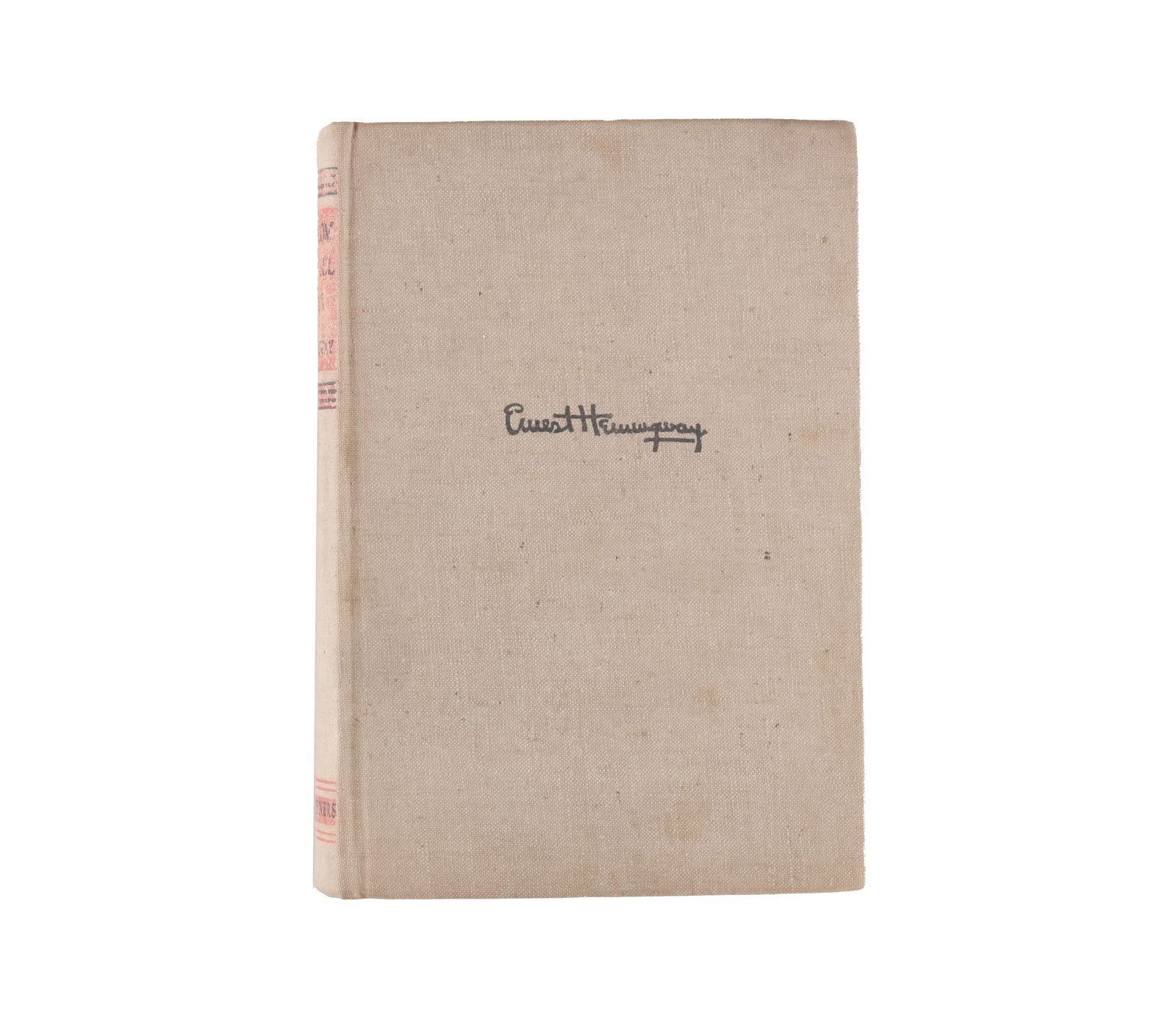 ERNEST HEMINGWAY - HAND-SIGNED FIRST EDITION OF FOR WHOM THE BELL TOLLS: ERNEST HEMINGWAY - HAND-SIGNED FIRST EDITION OF FOR WHOM THE BELL TOLLSProvenance and Authenticity:This item includes a certificate of authenticity. This premier literary artifact features the
