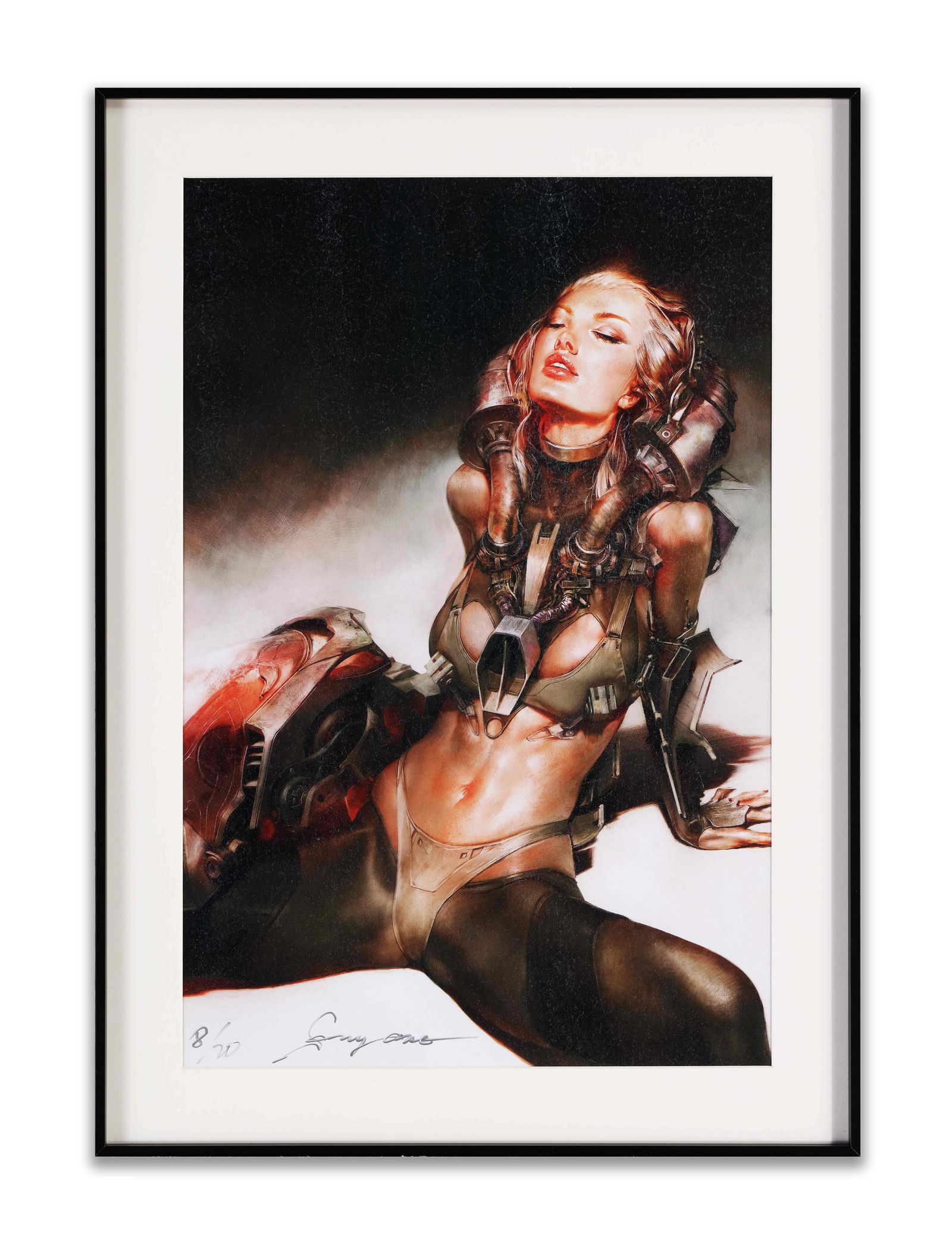 YOICHIRO KAWAGUCHI,ALLURING FACE,SCREENPRINT ON PAPER: YOICHIRO KAWAGUCHI,ALLURING FACE,SCREENPRINT ON PAPER Dimensions: Image size:50 x 35 cm. All measured values are approximate. Provenance and Authenticity: This item includes a certificate of authentic