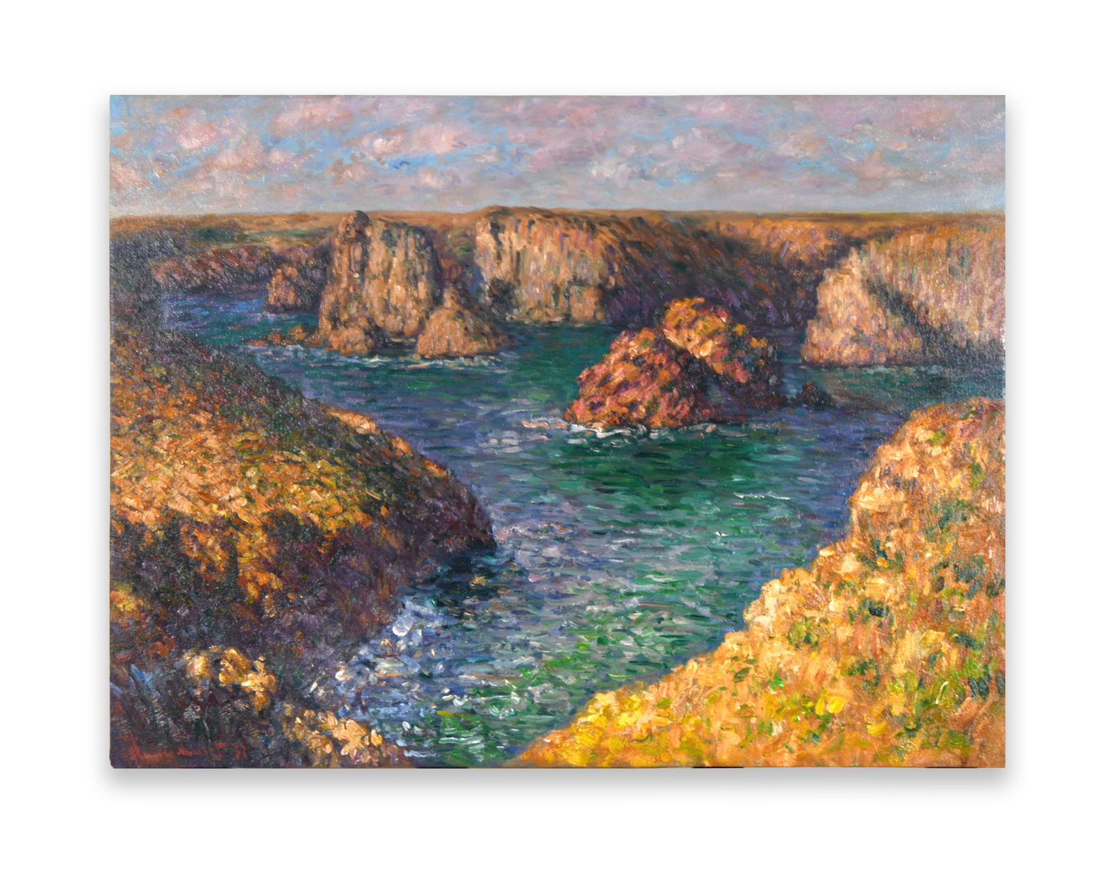 CLAUDE MONET (1840-1926), ATTRIBUTED TO, OIL ON CANVAS: CLAUDE MONET (1840-1926), ATTRIBUTED TO, OIL ON CANVAS Dimensions: Image size:60.4 x 79.7 cm. All measured values are approximate. Provenance and Authenticity: This item includes a certificate of auth