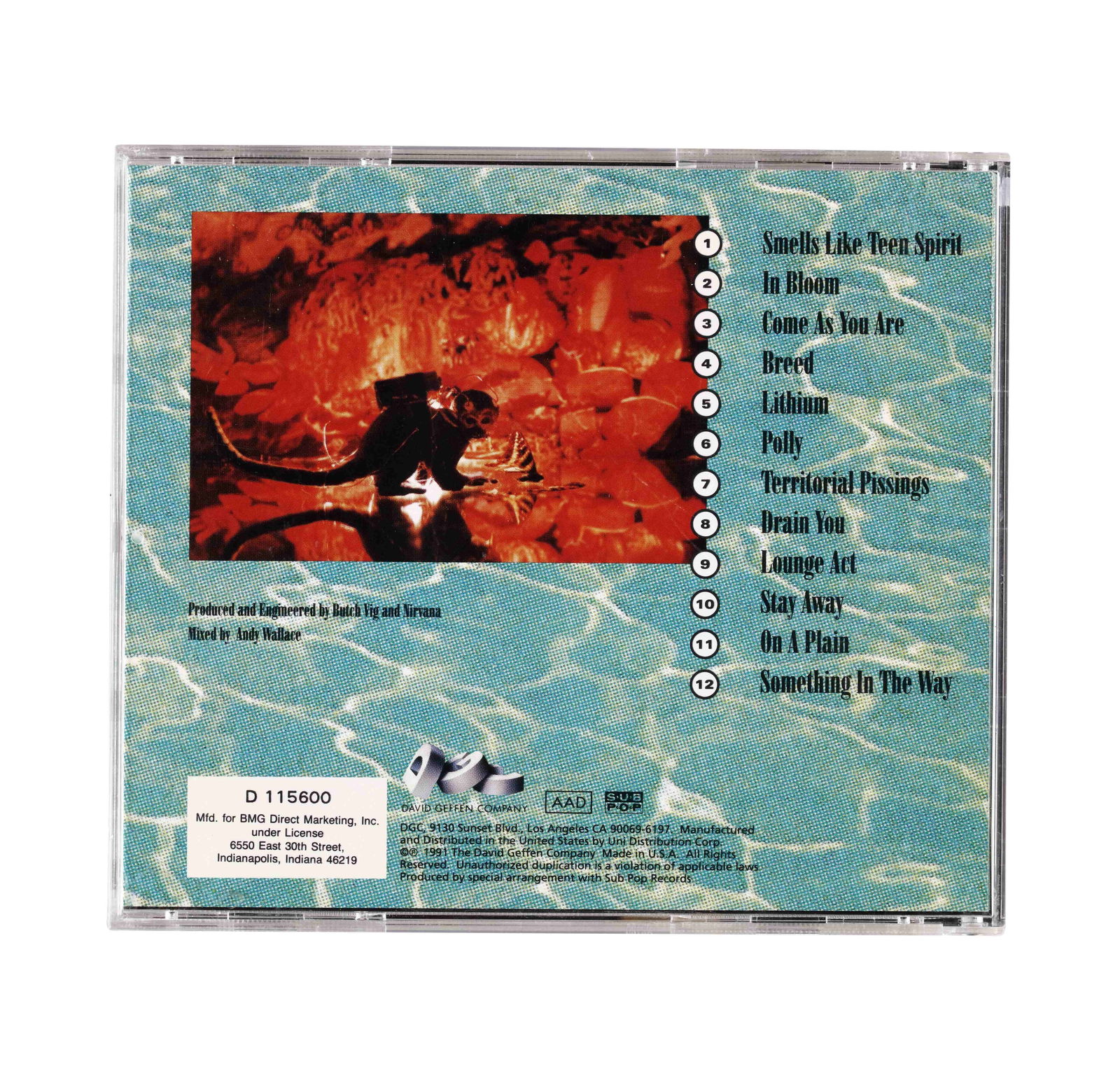 NIRVANA - SIGNED "NEVERMIND" CD (DGC RECORDS, 1991) - 2