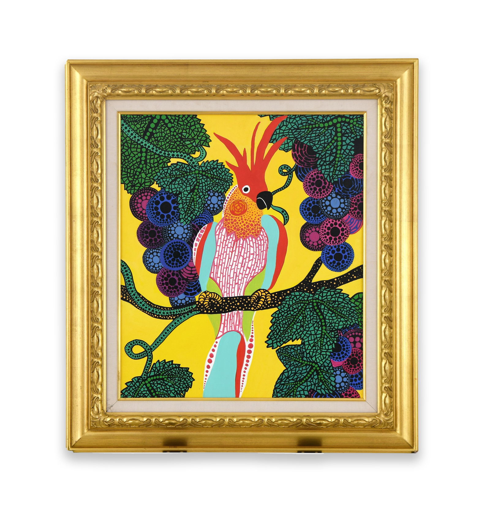 YAYOI KUSAMA (B. 1929), ATTRIBUTED TO, ACRYLIC ON CANVAS: YAYOI KUSAMA (B. 1929), ATTRIBUTED TO, ACRYLIC ON CANVASDimensions:Image size:63 x 45.5 cm. All measured values are approximate. Outer frame size:72.3 x 64.8 cm. All measured values are