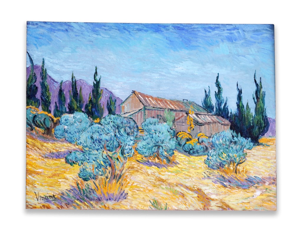 VINCENT VAN GOGH (1853-1890), ATTRIBUTED TO, OIL ON CANVAS: VINCENT VAN GOGH (1853-1890), ATTRIBUTED TO, OIL ON CANVAS Dimensions: Image size:45.5 x 60.5 cm. All measured values are approximate. Provenance and Authenticity: This item includes a certificate of