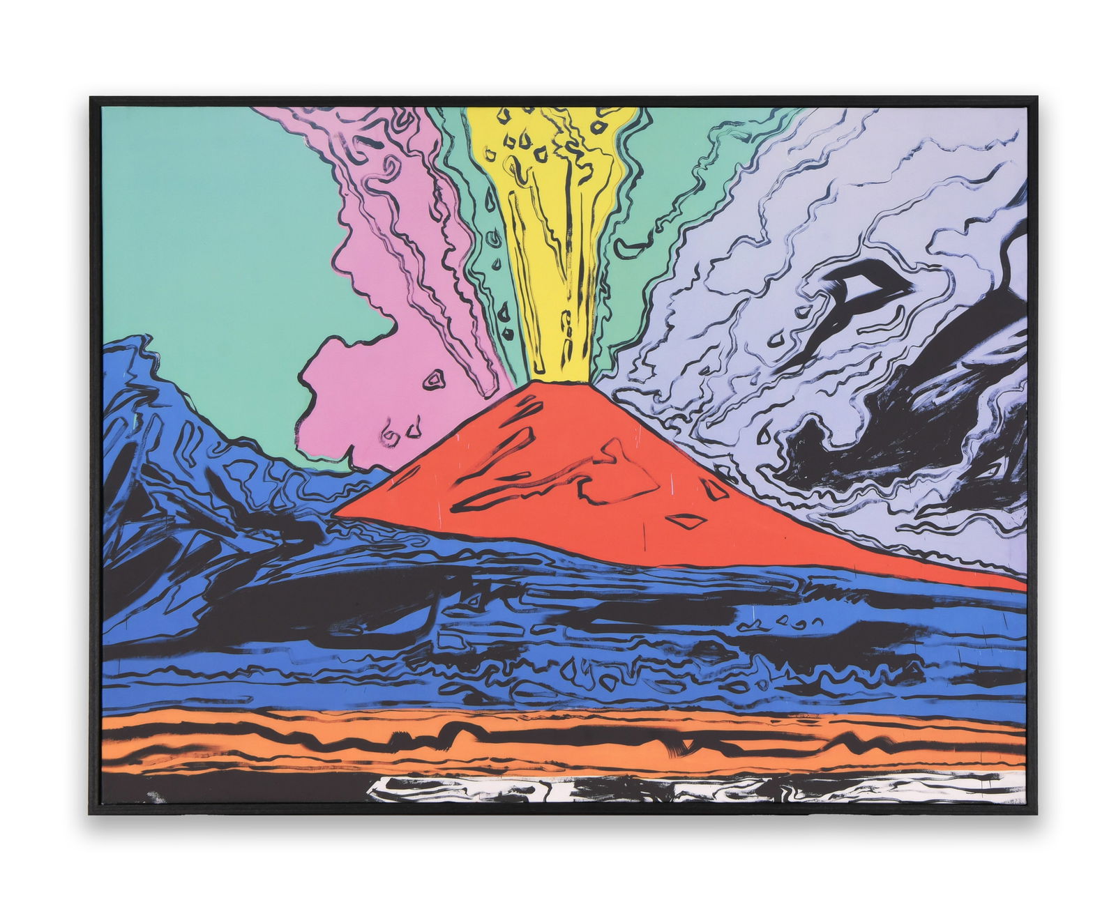 ANDY WARHOL (1928–1987), VESUVIUS, OFFSET LITHOGRAPH AFTER THE ORIGINAL PAINTING: ANDY WARHOL (1928–1987), VESUVIUS, OFFSET LITHOGRAPH AFTER THE ORIGINAL PAINTING Dimensions: Framed dimensions approximately:50 × 70 cm. All measured values are approximate. Provenance and Authenti