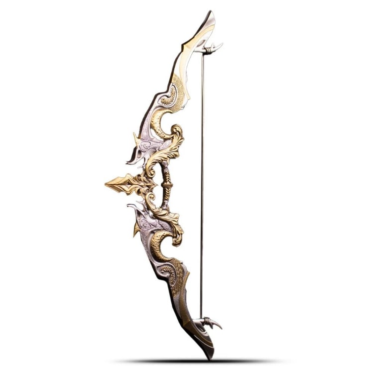 2 OZ ANTIQUE THE DIVINE WEAPONS CRESCENT BOW SILVER BAR: 2 OZ ANTIQUE THE DIVINE WEAPONS CRESCENT BOW SILVER BARDescription:This is a 2-ounce antique-style silver bar from the "Divine Weapons - Crescent Bow" series, belonging to the category of art