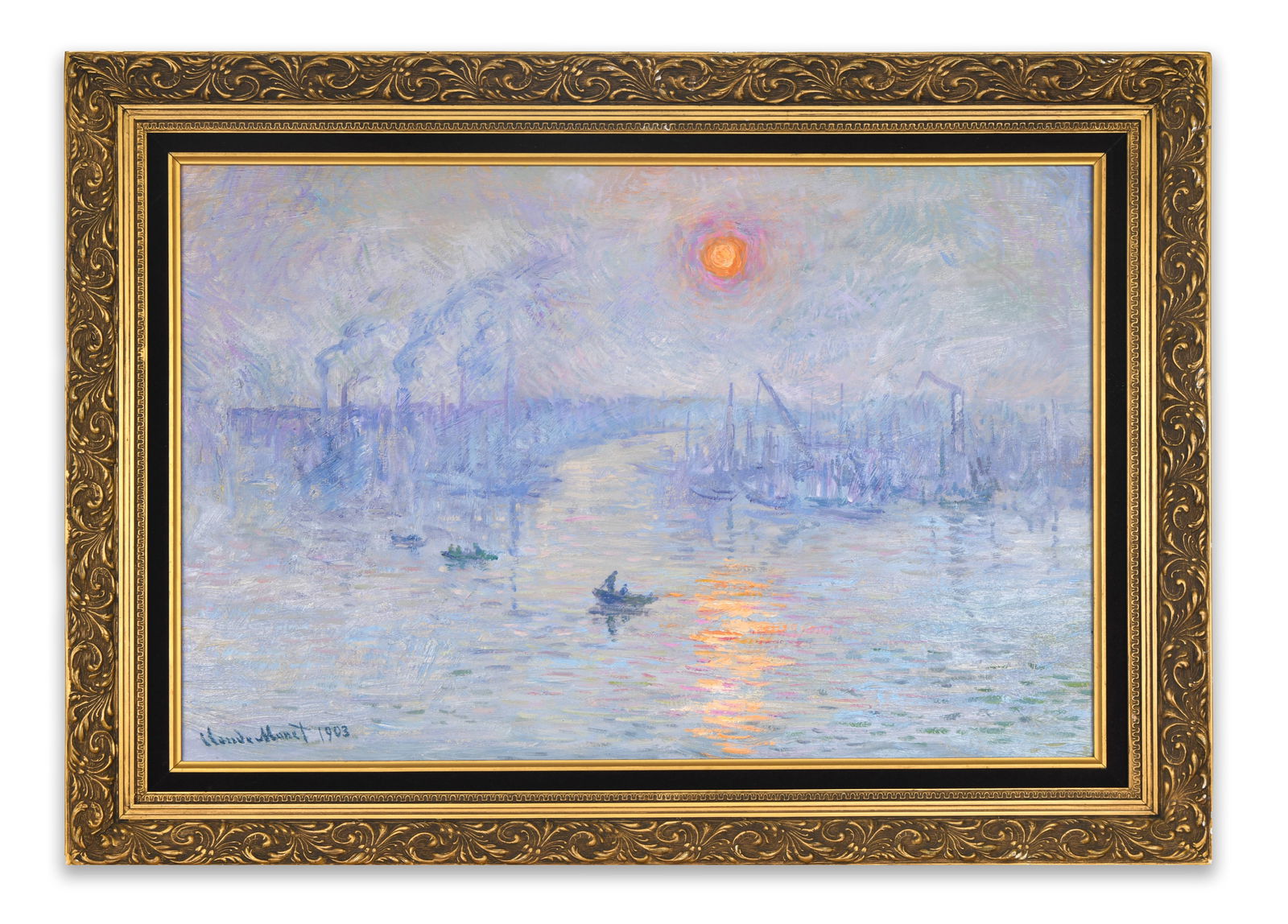 CLAUDE MONET (1840–1926), ATTRIBUTED TO, OIL ON CANVAS: CLAUDE MONET (1840–1926), ATTRIBUTED TO, OIL ON CANVAS Dimensions: Image size: 50.7 × 76.4 cm. All measured values are approximate. Outer frame size:66.9 × 92.4 cm. All measured values are approxi