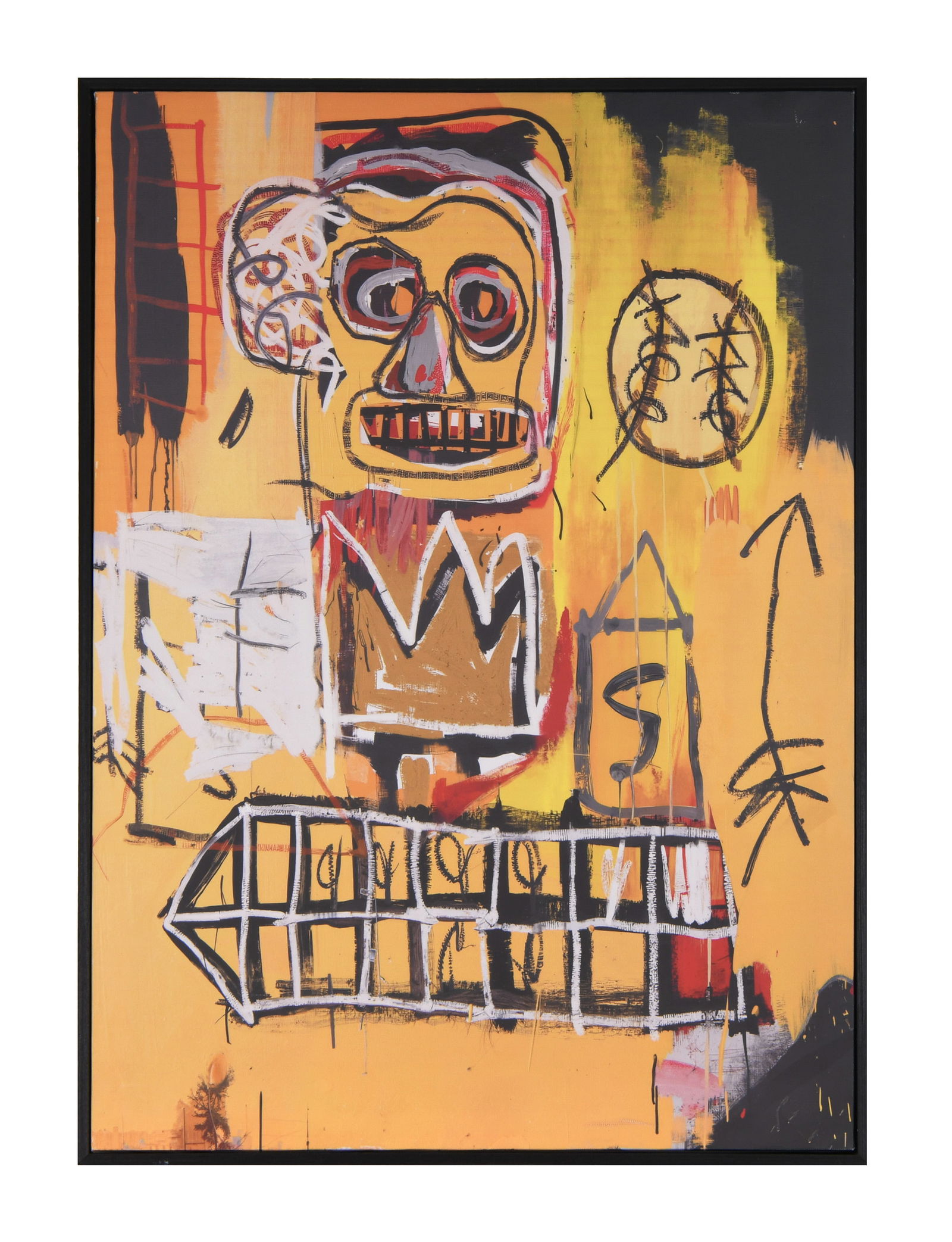 JEAN-MICHEL BASQUIAT (1960–1988), UNTITLED (BASQUIAT STYLE FIGURE), DECORATIVE CANVAS PRINT: JEAN-MICHEL BASQUIAT (1960–1988), UNTITLED (BASQUIAT STYLE FIGURE), DECORATIVE CANVAS PRINTDimensions:Provenance and Authenticity:This item includes a certificate of authenticity. The present work