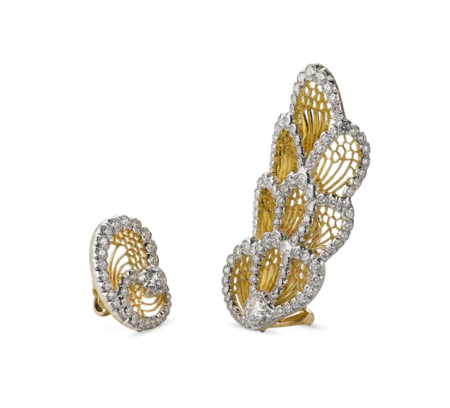 ART COLLECTION EARRINGS: ART COLLECTION EARRINGS Description: "Phaeton's Fall" Imagination is more powerful than images. Phaethon's mother assured him that his father was the Sun God. Buccellati's wing-shaped earrings evoke t
