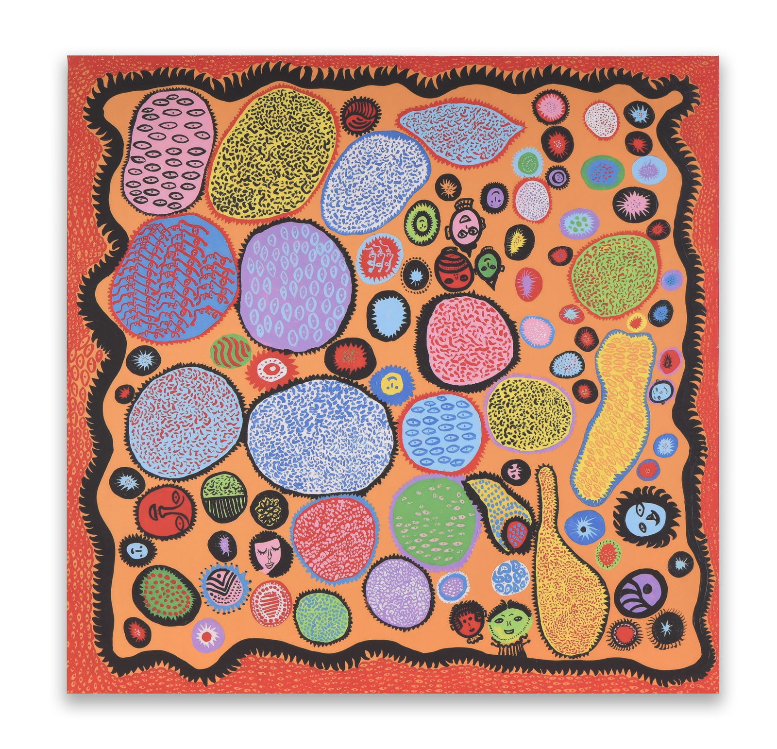 YAYOI KUSAMA (B. 1929), INFINITY DOTS COMPOSITION, DECORATIVE CANVAS PRINT: YAYOI KUSAMA (B. 1929), INFINITY DOTS COMPOSITION, DECORATIVE CANVAS PRINTDimensions:Framed dimensions approximately:70 × 70 cm. All measurements are approximate.Provenance and Authenticity:This