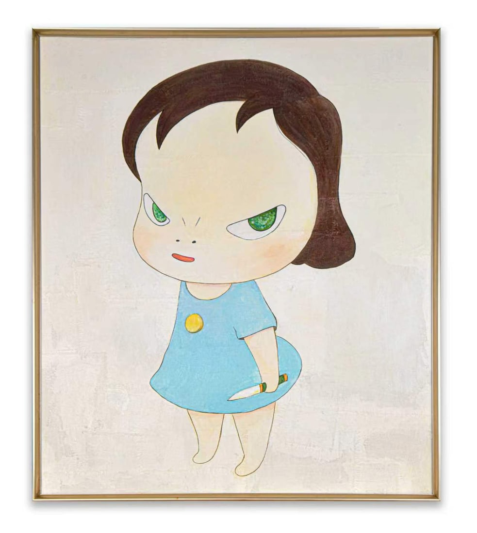 YOSHITOMO NARA (B. 1959), ATTRIBUTED TO, ACRYLIC ON CANVAS: YOSHITOMO NARA (B. 1959), ATTRIBUTED TO, ACRYLIC ON CANVASDimensions:Image size:91 × 73 cm. All measured values are approximate. Outer frame size:92.3 × 74.2 cm.All measured values are