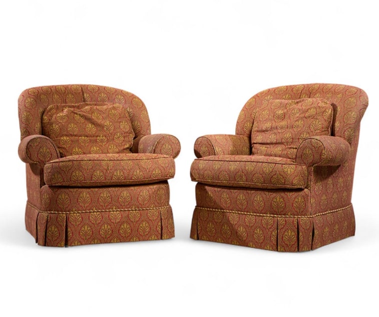 STICKLEY UPHOLSTERED LOUNGE CHAIRS - PAIR (1 of 1)