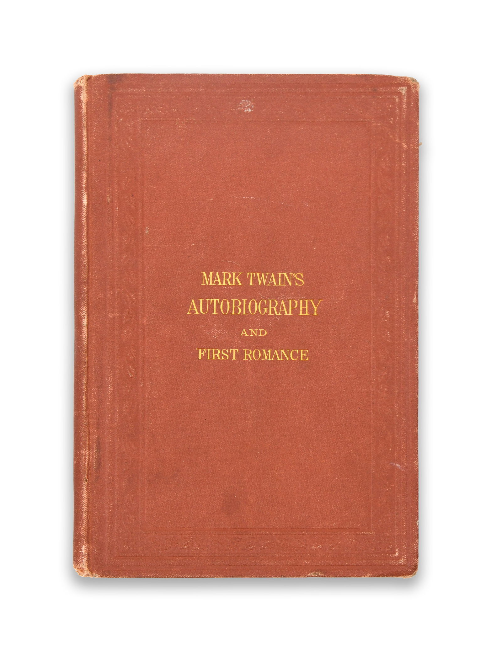 MARK TWAIN (1835–1910), SIGNED COPY, MARK TWAIN'S (BURLESQUE) AUTOBIOGRAPHY AND FIRST ROMANCE,: MARK TWAIN (1835–1910), SIGNED COPY, MARK TWAIN'S (BURLESQUE) AUTOBIOGRAPHY AND FIRST ROMANCE, SHELDON & COMPANY, NEW YORKProvenance and Authenticity:This item includes a certificate of