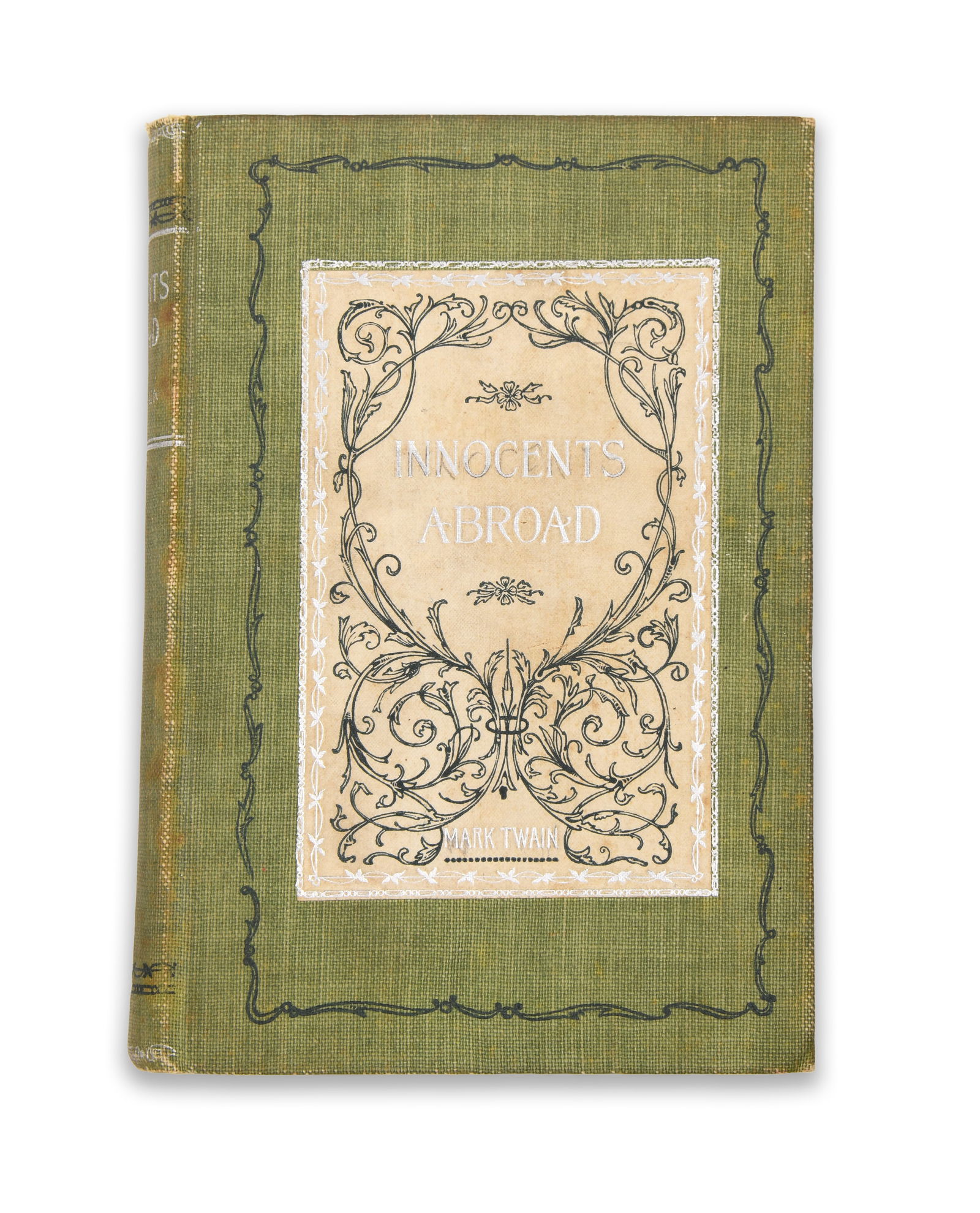 MARK TWAIN (1835–1910), SIGNED COPY, THE INNOCENTS ABROAD, OR THE NEW PILGRIM'S PROGRESS, JOSEPH: MARK TWAIN (1835–1910), SIGNED COPY, THE INNOCENTS ABROAD, OR THE NEW PILGRIM'S PROGRESS, JOSEPH KNIGHT COMPANY / AMERICAN PUBLISHING COMPANY, BOSTON AND HARTFORD, 1895 Provenance and Authenticity: