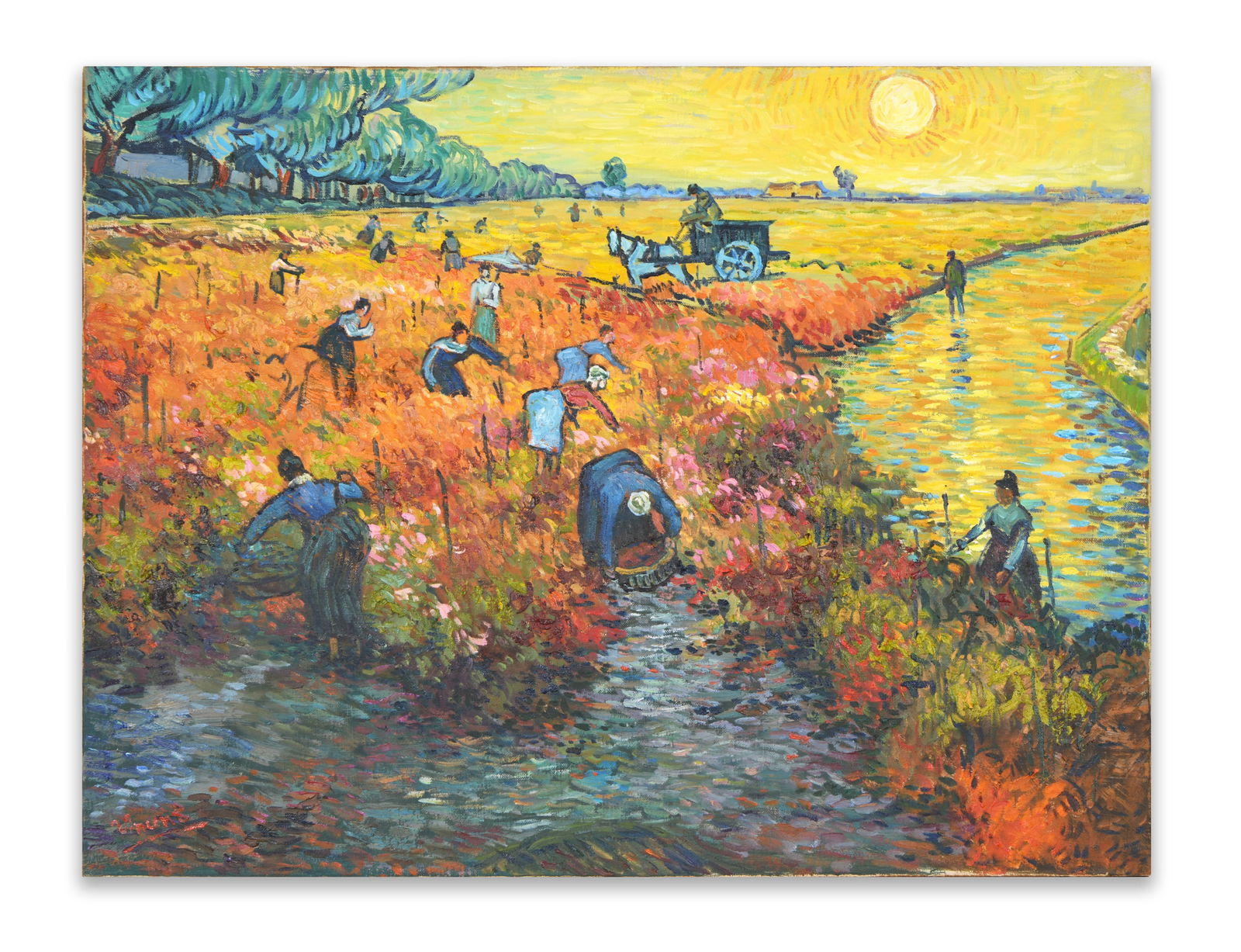 VINCENT VAN GOGH (1853–1890), ATTRIBUTED TO, OIL ON CANVAS: VINCENT VAN GOGH (1853–1890), ATTRIBUTED TO, OIL ON CANVAS Dimensions: Image size: 58.4 × 74.8 cm. All measured values are approximate. Outer frame size Not examined. Provenance and Authenticity: T