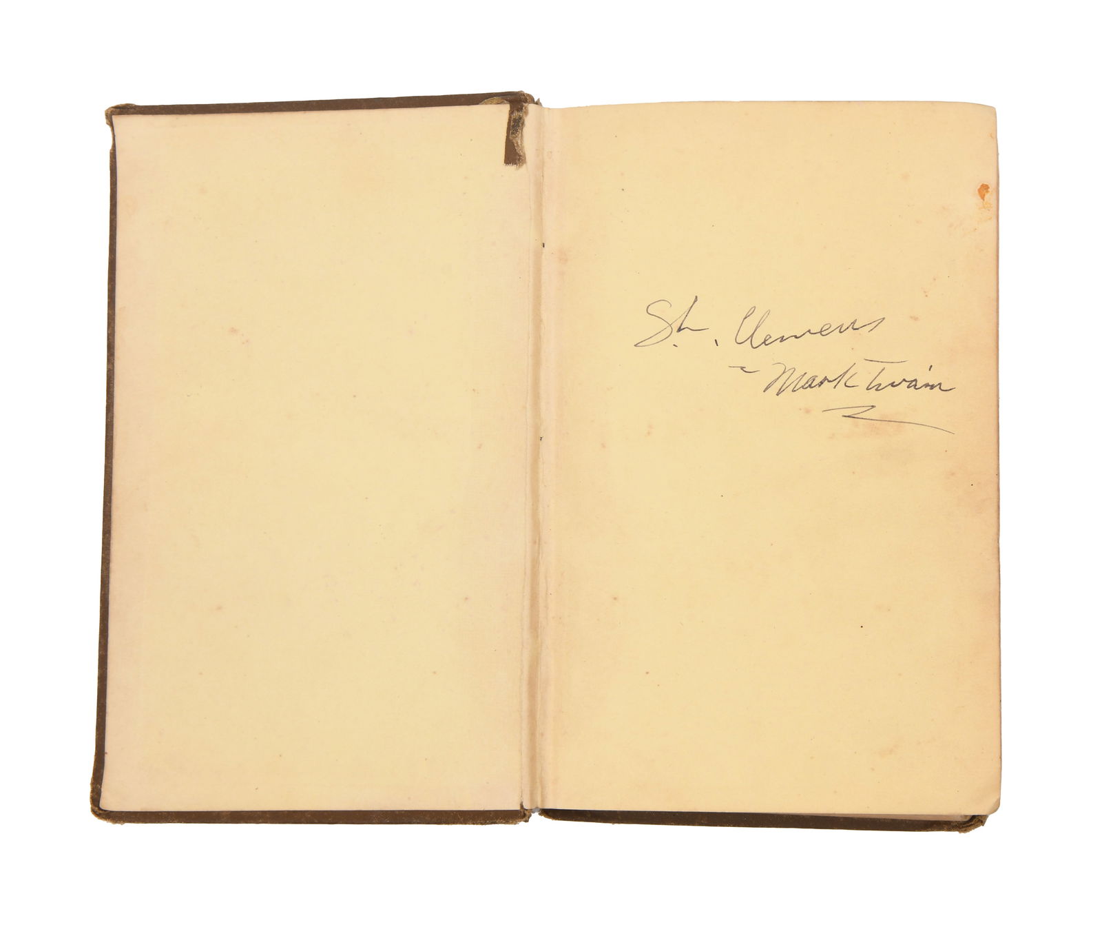 MARK TWAIN (SAMUEL L. CLEMENS, 1835–1910), SIGNED COPY OF UNCLE TOM'S CABIN BY HARRIET BEECHER - 2