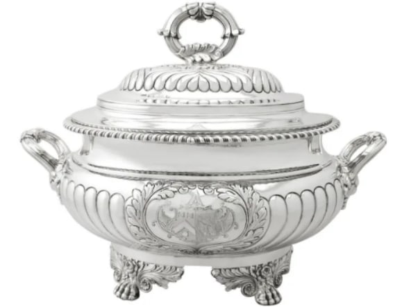 STERLING SILVER SOUP TUREEN ANTIQUE (1 of 1)