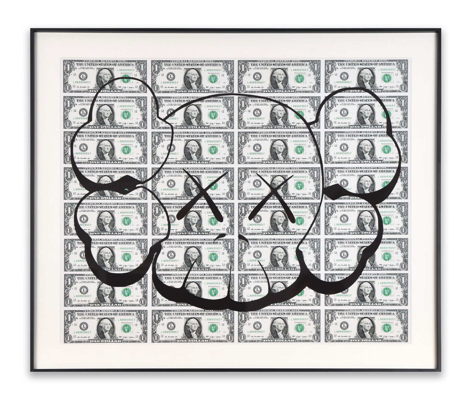 KAWS (B. 1974), DOLLAR BILL COMPANION COMPOSITION, DECORATIVE PRINT (1 of 4)