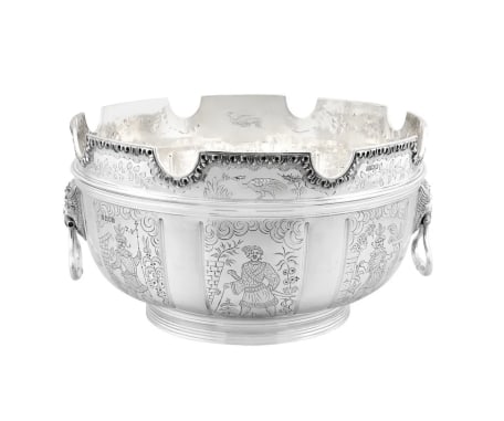 ANTIQUE EDWARDIAN STERLING SILVER MONTEITH BOWL (1905) (1 of 1)