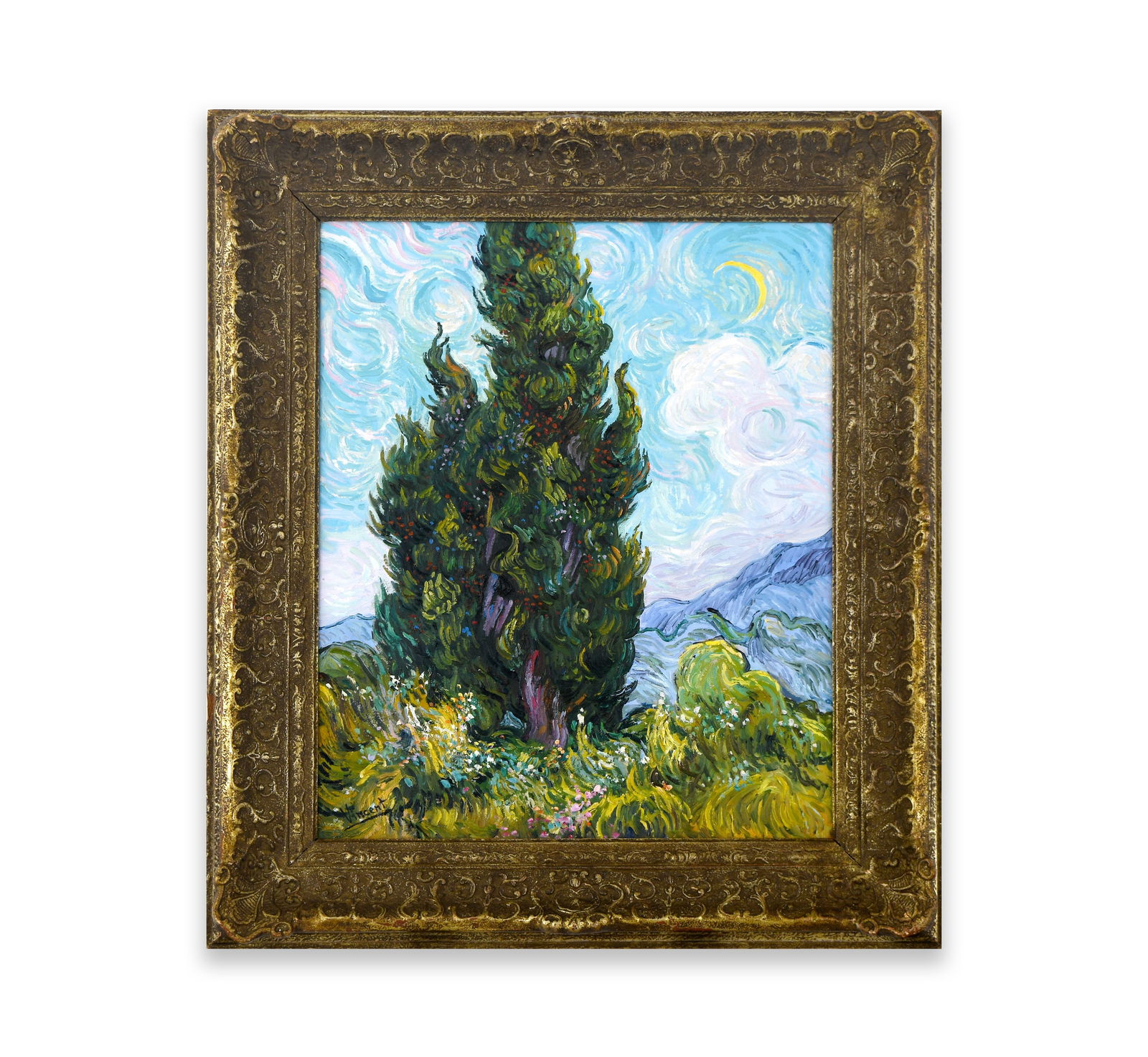 VINCENT VAN GOGH(1853-1890),ATTRIBUTED TO, OIL ON CANVAS: VINCENT VAN GOGH(1853-1890),ATTRIBUTED TO, OIL ON CANVAS Dimensions: Image size:50.2 × 60 cm.All measured values are approximate. Outer frame size:70 × 80 cm. All measured values are approximate. Pr