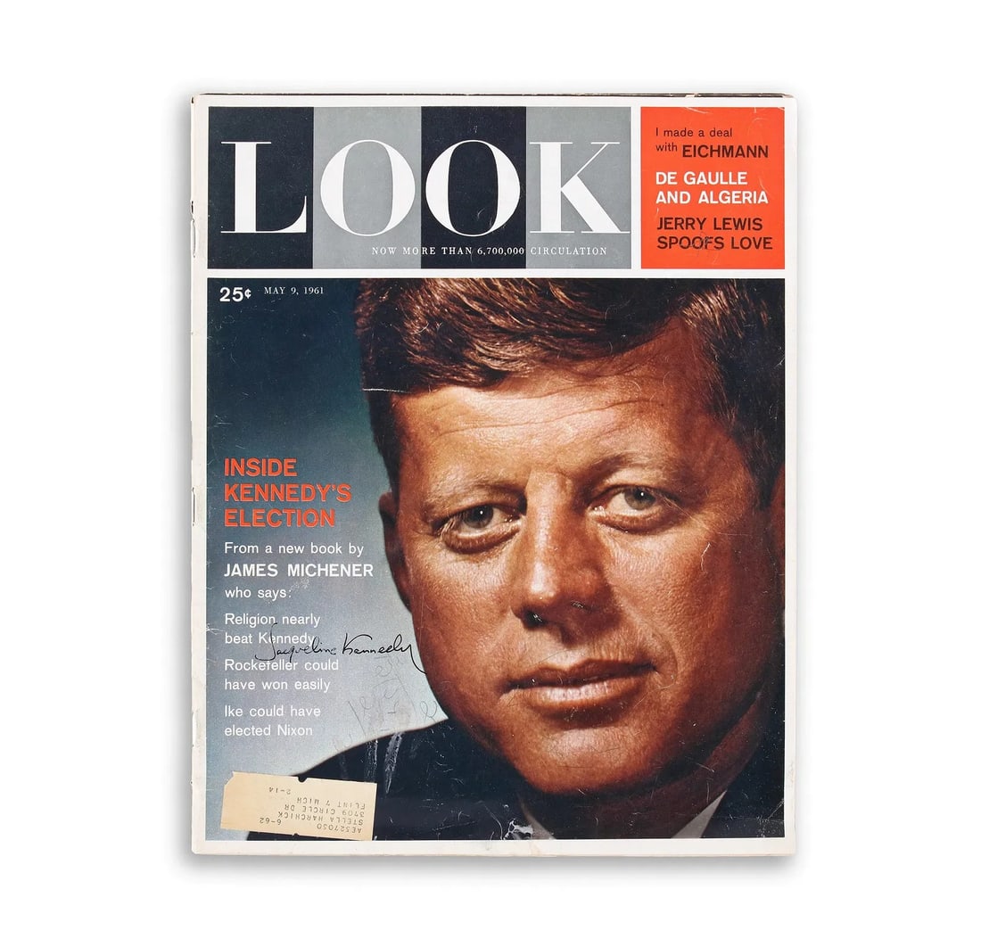 JOHN F. KENNEDY – SIGNED LOOK MAGAZINE (MAY 9, 1961 ISSUE) (1 of 3)