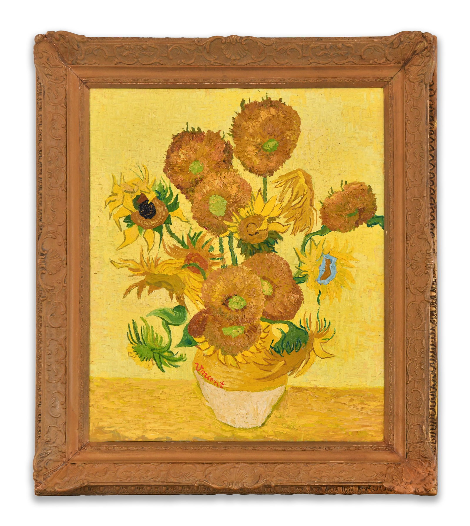 VINCENT VAN GOGH (1853–1890), SUNFLOWERS, OIL ON CANVAS (1 of 2)