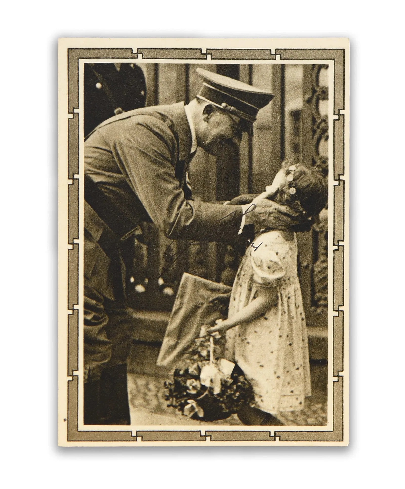 ADOLF HITLER, SIGNED PHOTOGRAPHIC POSTCARD (1 of 2)