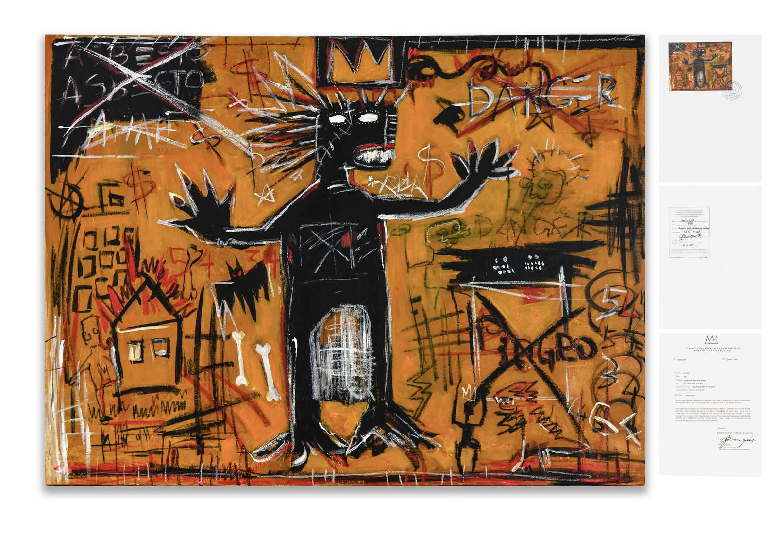 JEAN-MICHEL BASQUIAT (1960–1988), UNTITLED, 1982, ACRYLIC AND OILSTICK ON CANVAS (1 of 2)