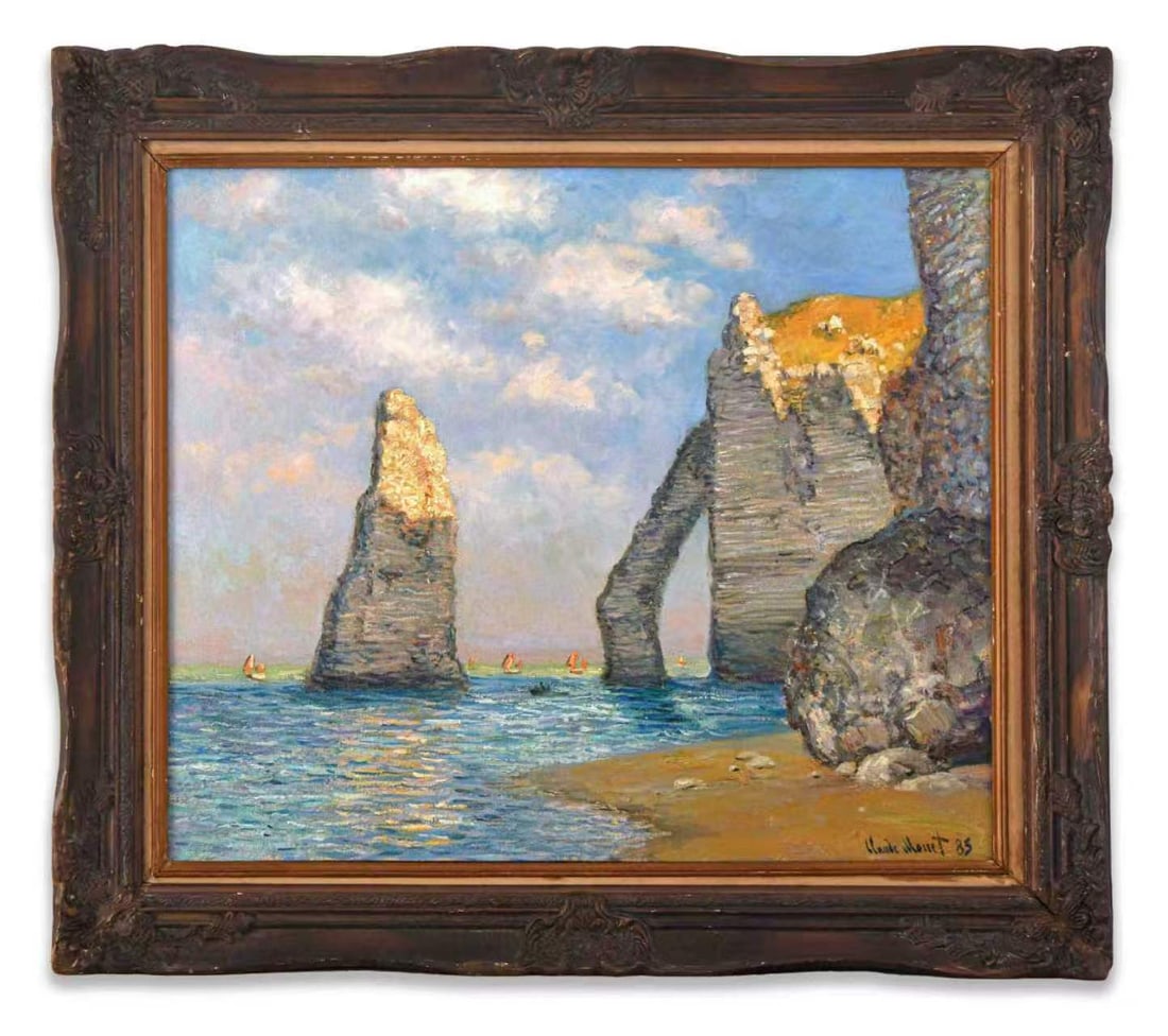 CLAUDE MONET (1840–1926), OIL ON CANVAS: CLAUDE MONET (1840–1926), OIL ON CANVAS Dimensions: Image size: 60.6 x 72.6 cm. All measured values are approximate. Outer frame size: 79 x 90.8 cm. All measured values are approximate. Provenance a