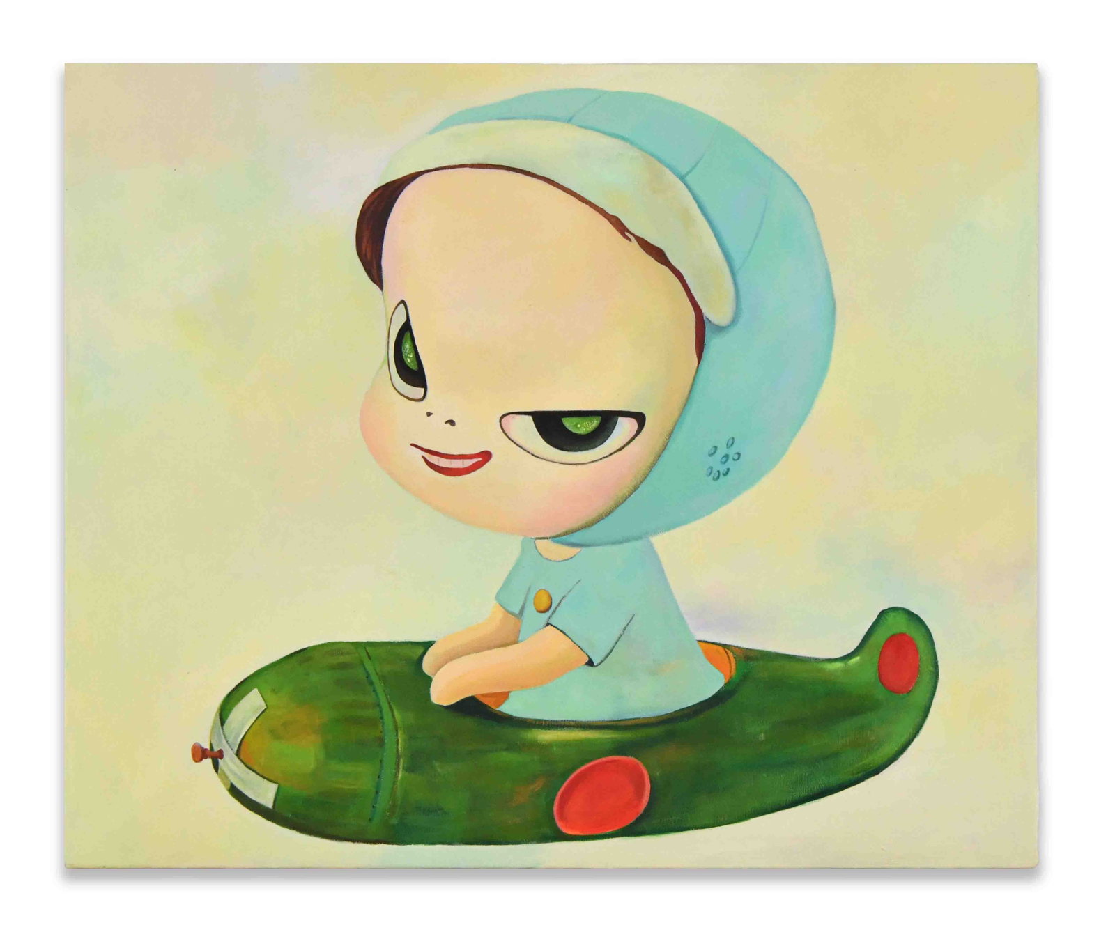 YOSHITOMO NARA (B. 1959), ACRYLIC ON CANVAS: YOSHITOMO NARA (B. 1959), ACRYLIC ON CANVAS Dimensions: Image size: 60.7 x 72.8 cm. All measured values are approximate. Provenance and Authenticity: The work is presented with front and reverse photo