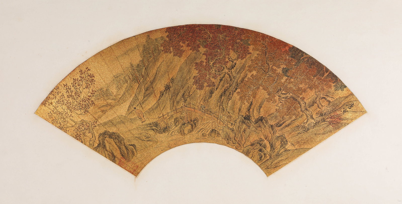 TANG YIN (1470-1524), ATTRIBUTED TO, LANDSCAPE WITH FIGURES (1 of 4)