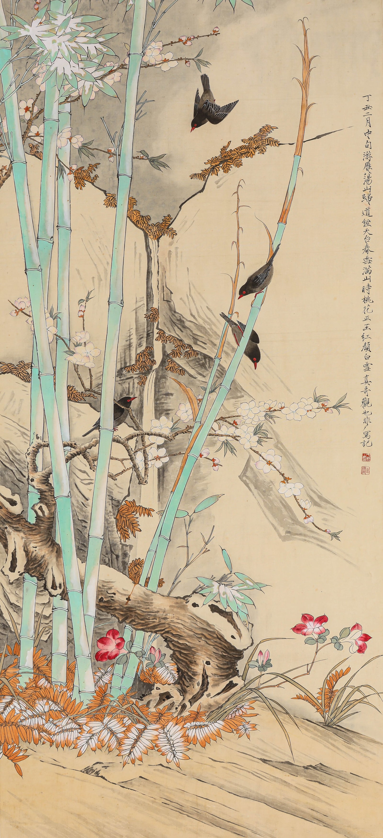 YU FEI'AN (1889-1959), ATTRIBUTED TO, FLOWER-AND-BIRD (1 of 6)