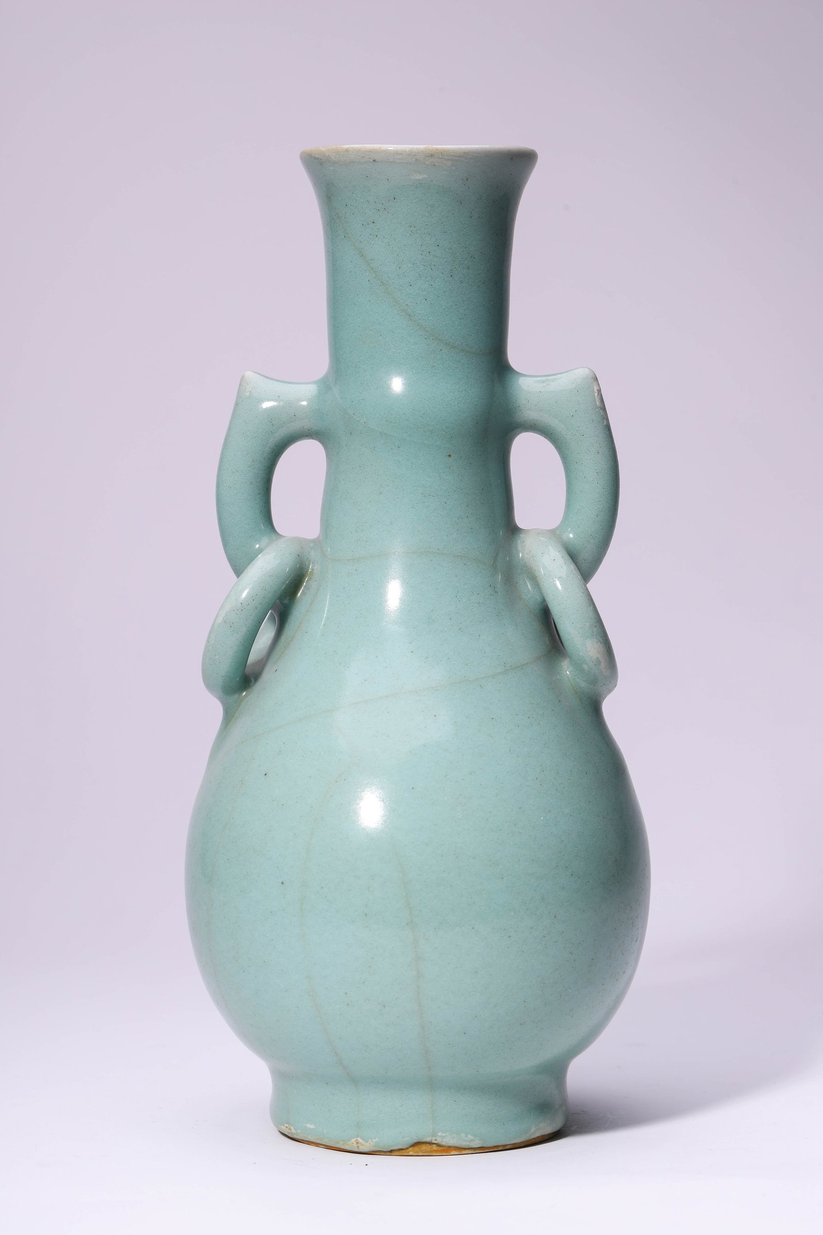 A LONGQUAN-TYPE 'DOUBLE RING HANDLES' VASE - 3