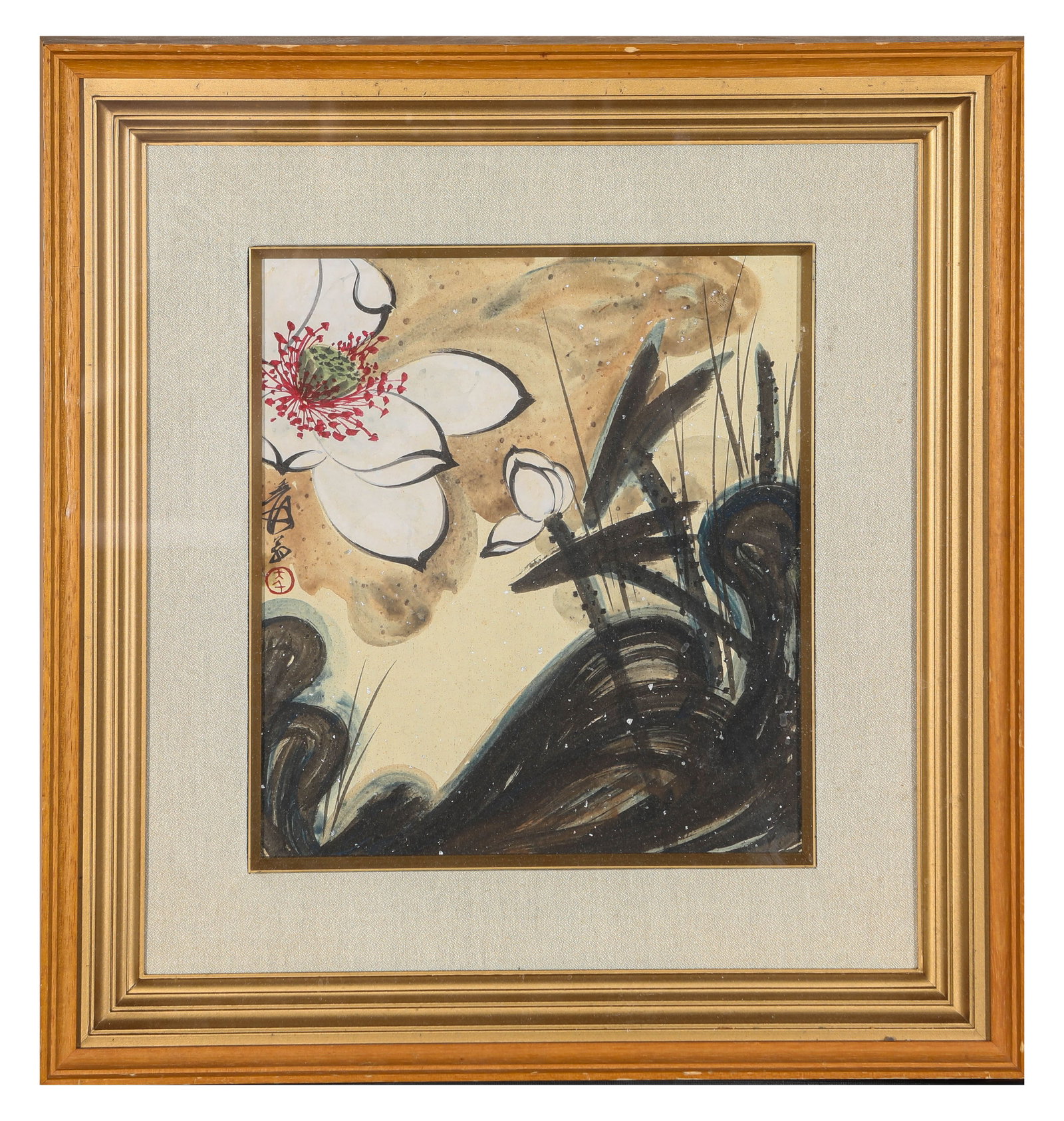 ZHANG DAQIAN (1899-1983), ATTRIBUTED TO, LOTUS (1 of 2)