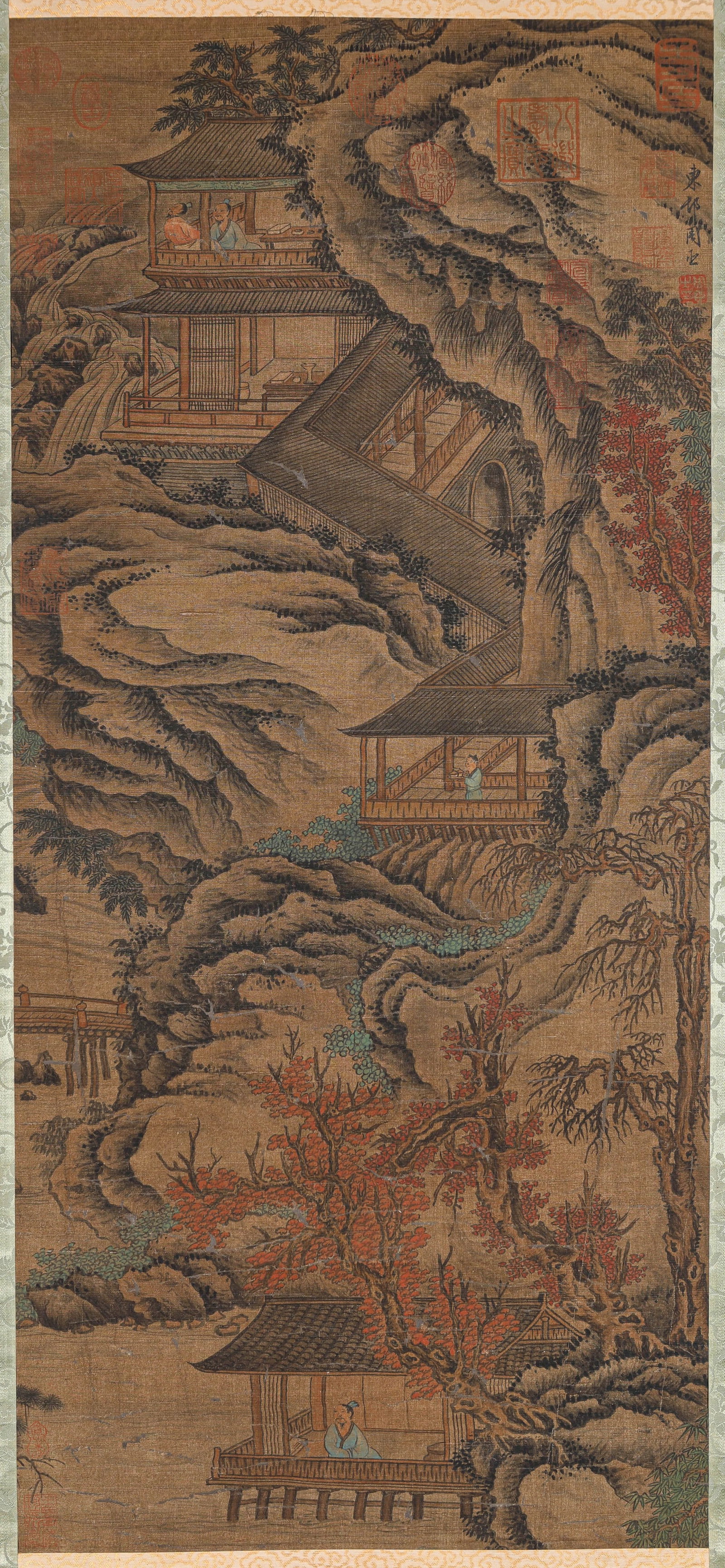 ZHOU CHEN (ACT. 16TH CENTURY), ATTRIBUTED TO, LANDSCAPE WITH FIGURES (1 of 6)