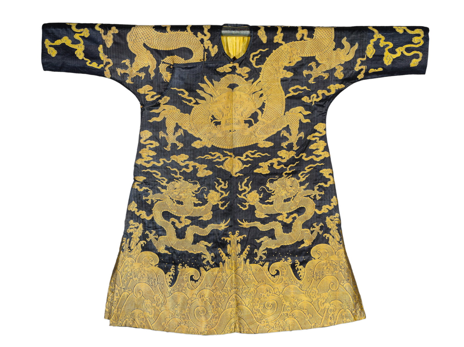 A 'DRAGON' ROBE: A 'DRAGON' ROBE Dimensions: Width: 170.0 cm (66.93 in) x Height: 137.0 cm (53.94 in). All measurements are approximate.