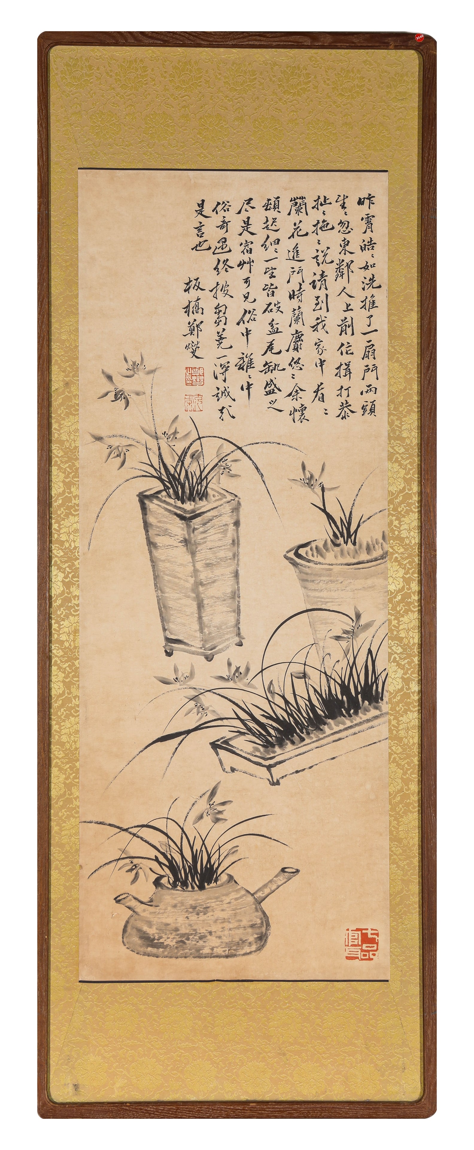 ZHENG XIE (1693-1765), ATTRIBUTED TO, ORCHIDS (1 of 4)
