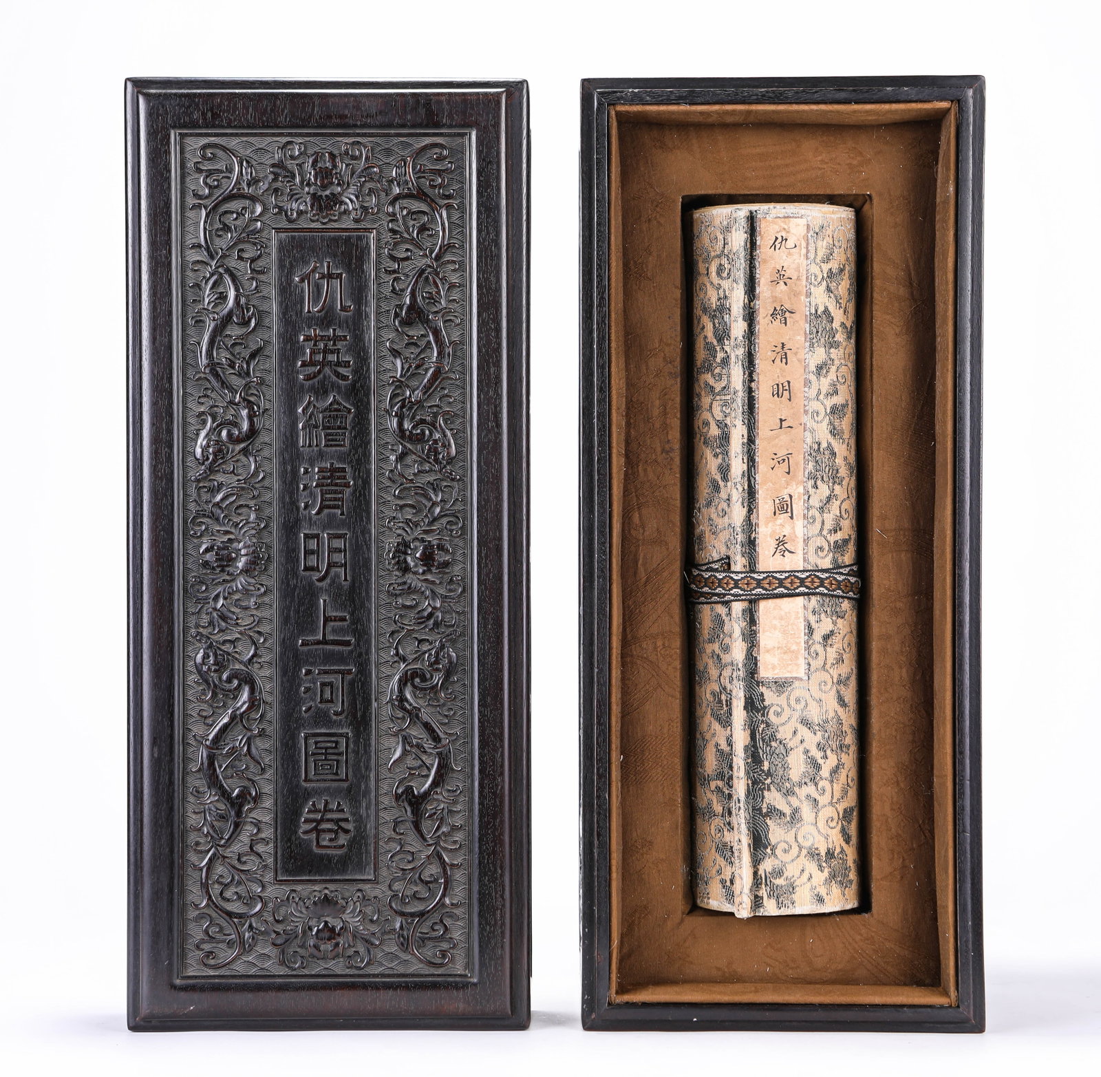 QIU YING (1494-1552), ATTRIBUTED TO, 'ALONG THE RIVER DURING QINGMING FESTIVAL': QIU YING (1494-1552), ATTRIBUTED TO, 'ALONG THE RIVER DURING QINGMING FESTIVAL' Dimensions: Width: 1250.0 cm (492.13 in) x Height: 35.2 cm (13.86 in). All measurements are approximate.