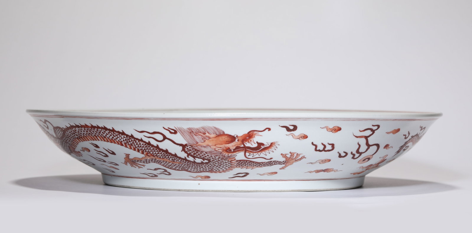 AN IRON-RED 'DRAGON' DISH - 5