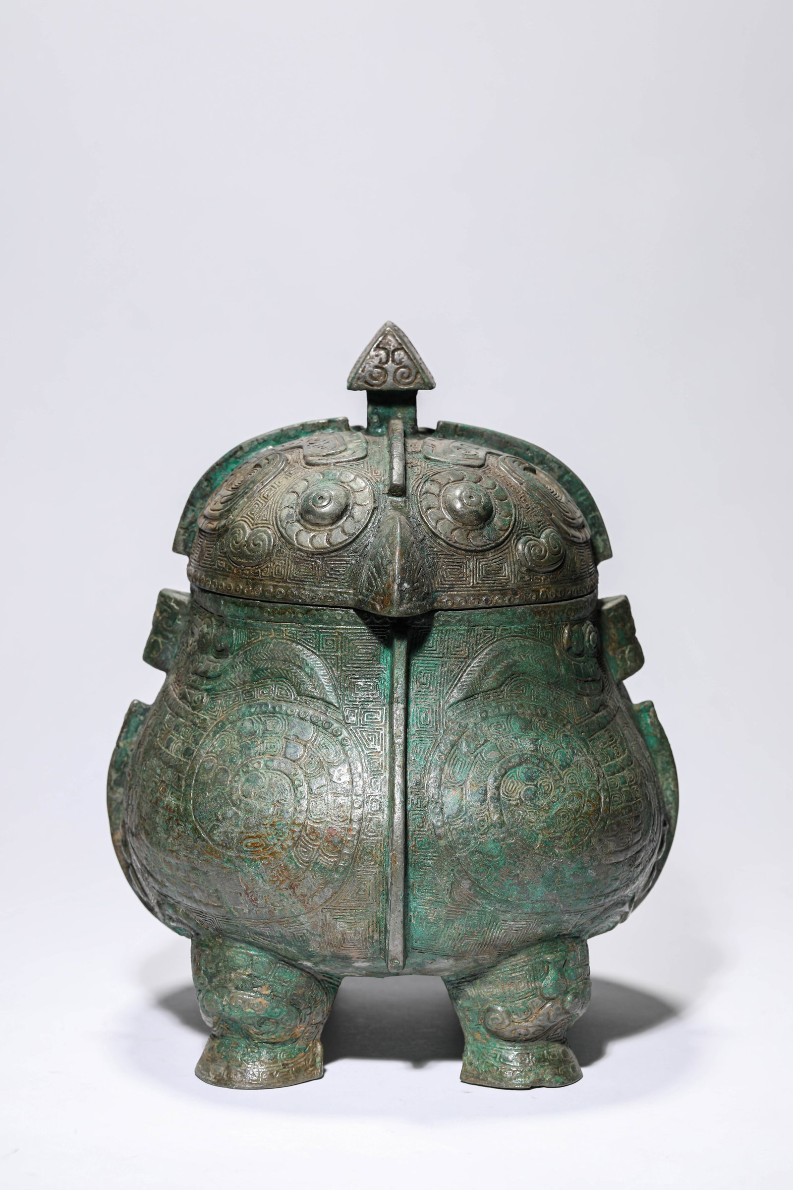A BRONZE 'OWL-FORM' YOU - 2