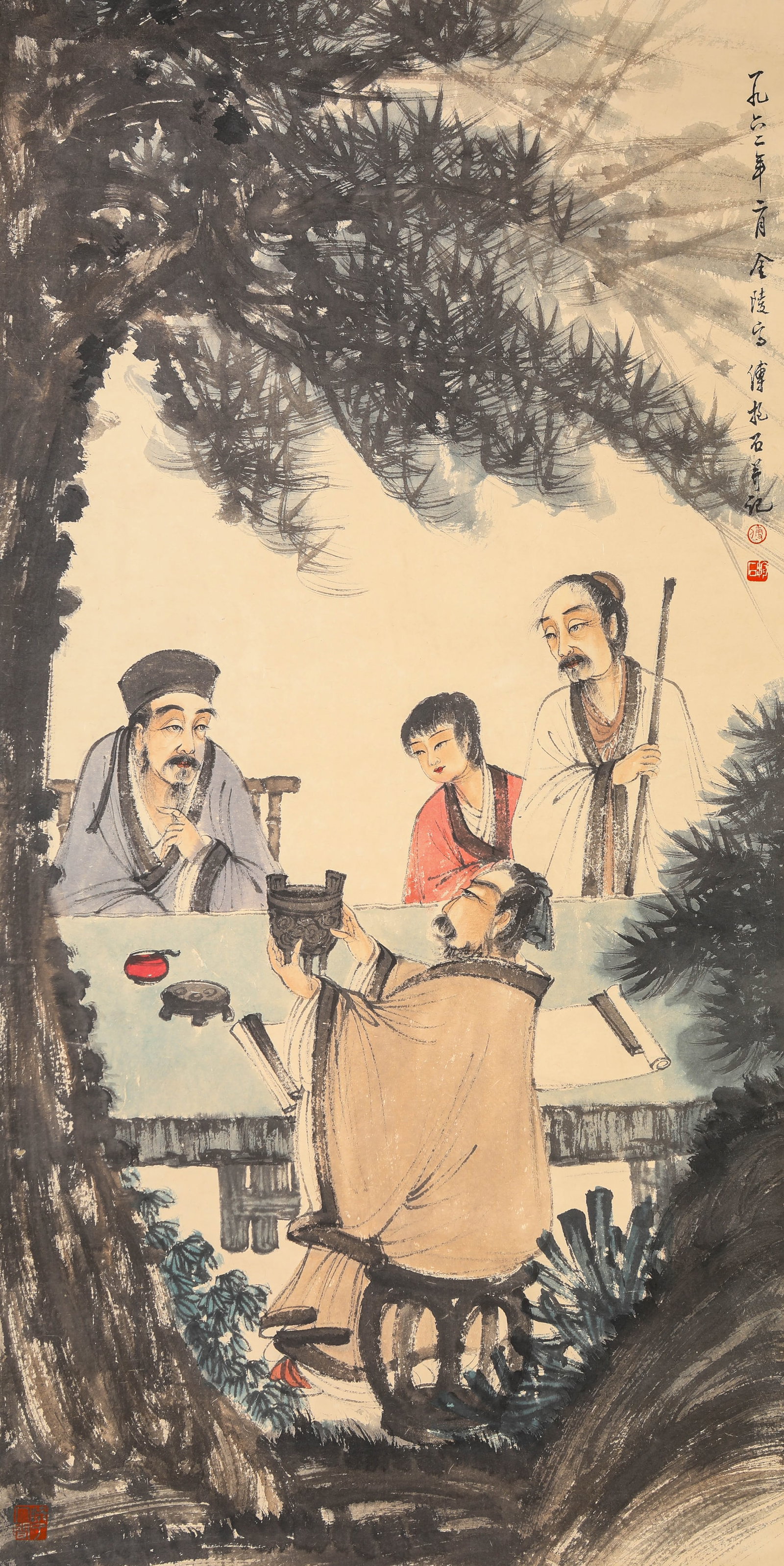 FU BAOSHI (1904-1965), ATTRIBUTED TO, FIGURES (1 of 5)