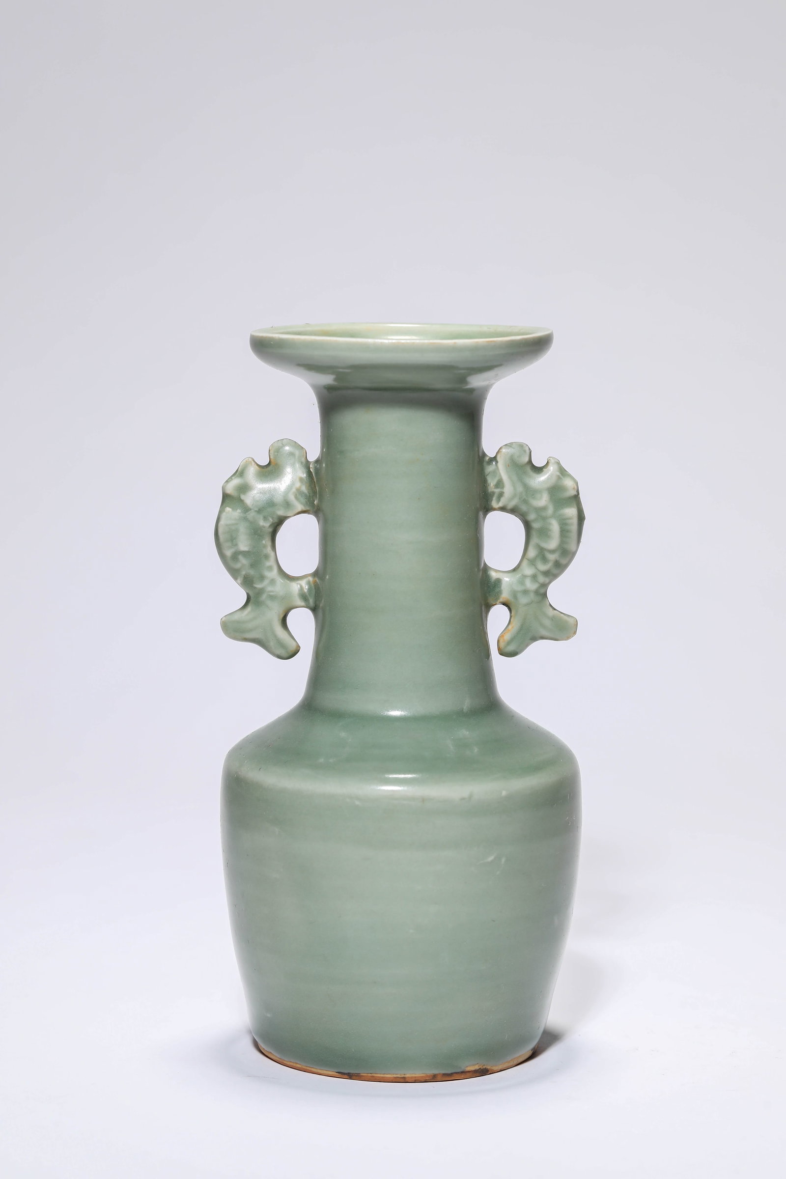 A LONGQUAN-TYPE 'FISH TRANSFORMING INTO A DRAGON' VASE (1 of 4)